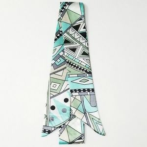 ⤵️⤵️1pc Teal Arts Design Satin Scarves